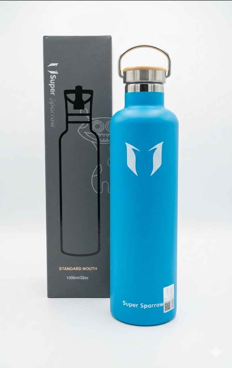 Botella Súper Sparrow 1000ml azul